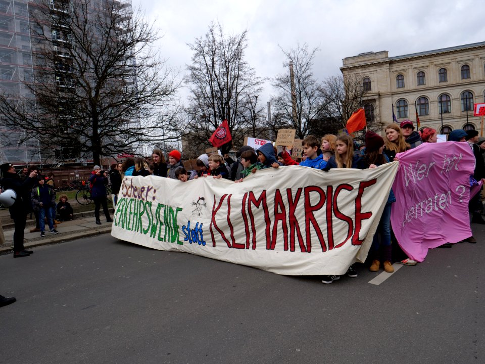 Front banner of the FridaysForFuture demonstration Berlin 15-03-2019 03