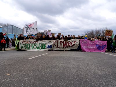 Front banner of the FridaysForFuture demonstration Berlin 15-03-2019 57