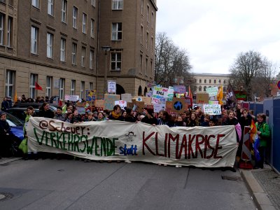 Front banner of the FridaysForFuture demonstration Berlin 15-03-2019 20