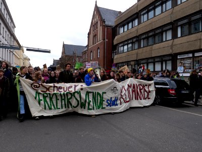 Front banner of the FridaysForFuture demonstration Berlin 15-03-2019 69