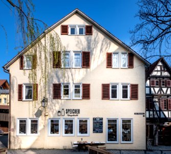 Frontalansicht des Gebäudes Speicher Umgedacht in Tübingen 2019 photo