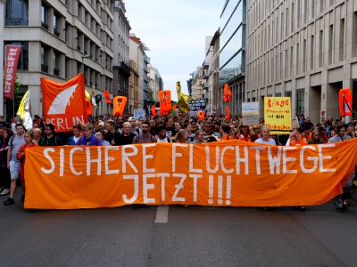 Front of the Seebrücke demonstration Berlin 06-07-2019 35