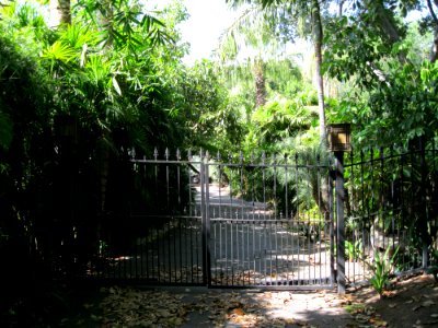 Front gate of the Merwyn C. Gill House