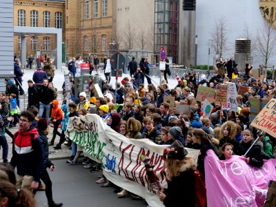Front banner of the FridaysForFuture demonstration Berlin 15-03-2019 70