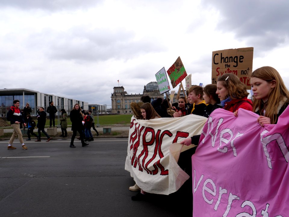 Front banner of the FridaysForFuture demonstration Berlin 15-03-2019 52