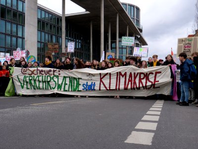 Front banner of the FridaysForFuture demonstration Berlin 15-03-2019 39