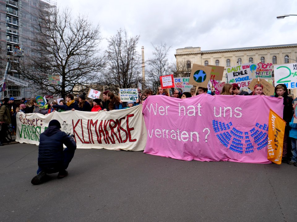 Front banner of the FridaysForFuture demonstration Berlin 15-03-2019 06
