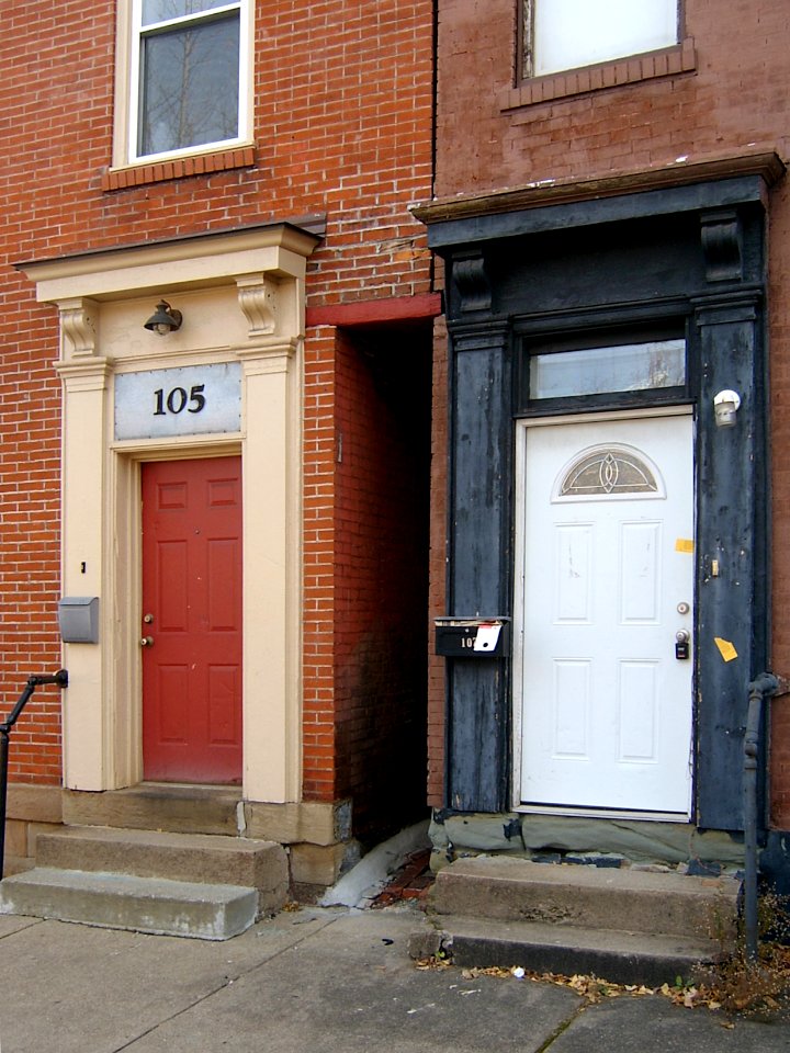 Front Doors and Breezeway, South Side, Pittsburgh, 2019-11-23