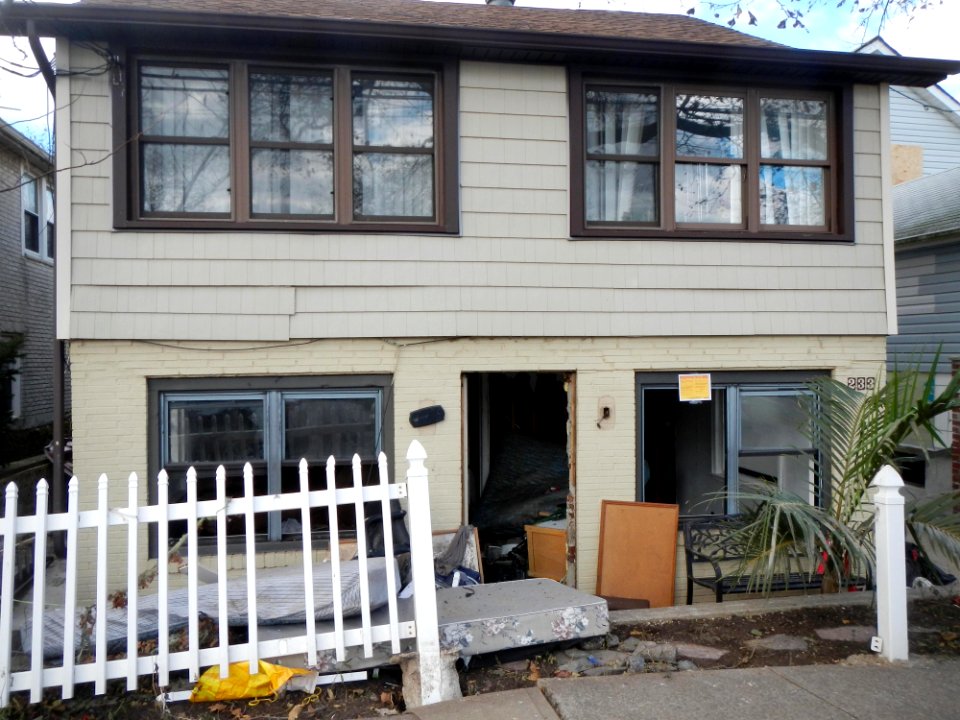 Front door smashed 233 Capodano Sandy jeh