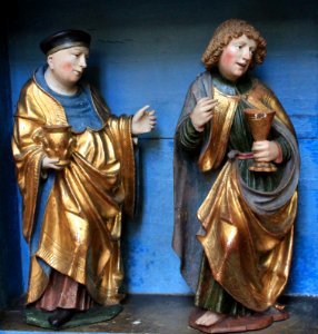 Friesach - Deutschordenskirche - Frankfurter Altar - Vitus und Johannes der Evangelist