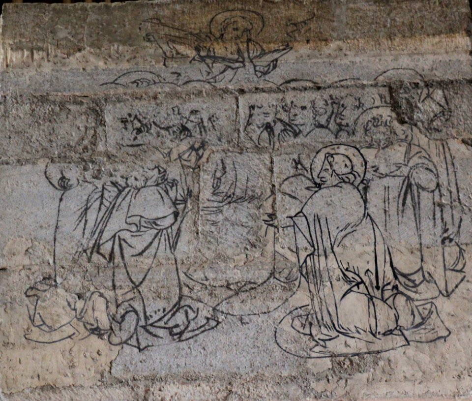Friesach - Pfarrkirche - Vorzeichnung zum Tod Mariens