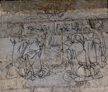 Friesach - Pfarrkirche - Vorzeichnung zum Tod Mariens