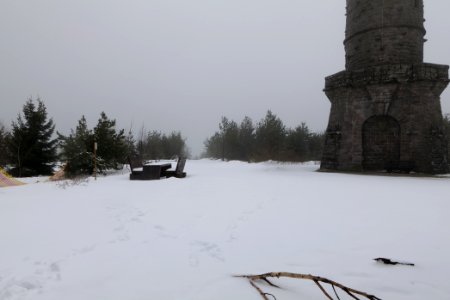 Friedrichsturm Badener Höhe with snow 2020-03-10 10