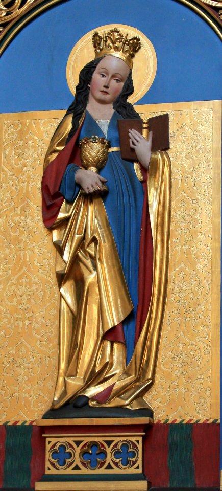 Friesach - Deutschordenskirche - Frankfurter Altar - Hl Barbara
