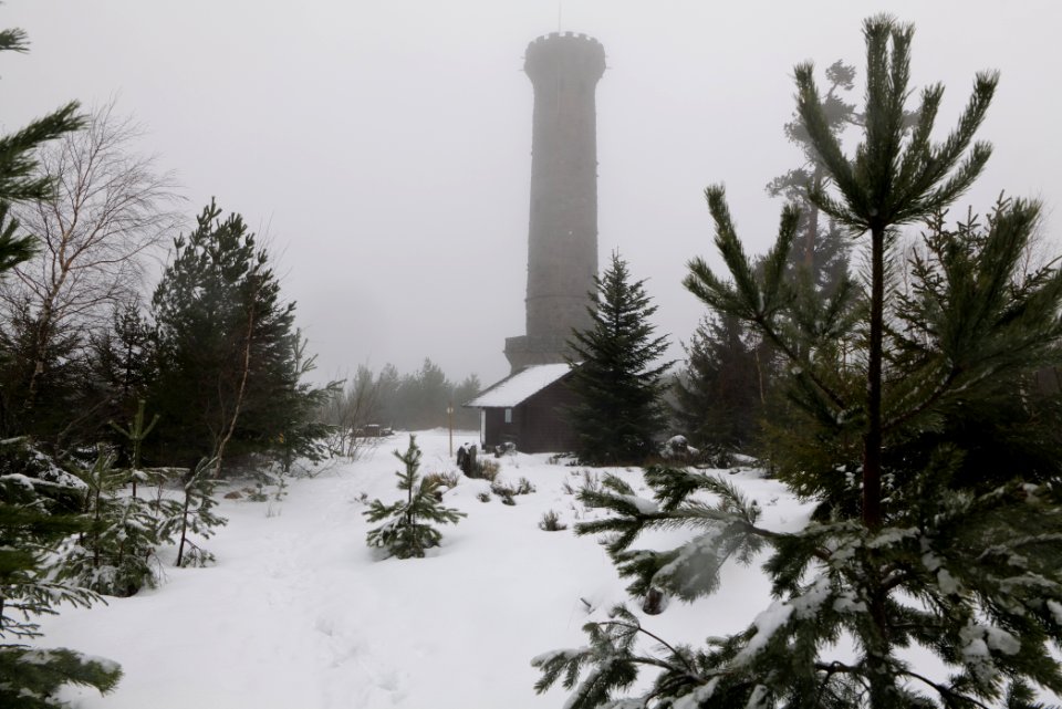 Friedrichsturm Badener Höhe with snow 2020-03-10 11
