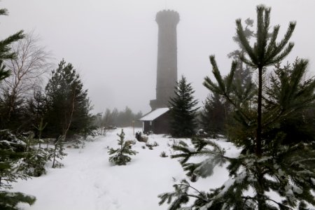 Friedrichsturm Badener Höhe with snow 2020-03-10 11