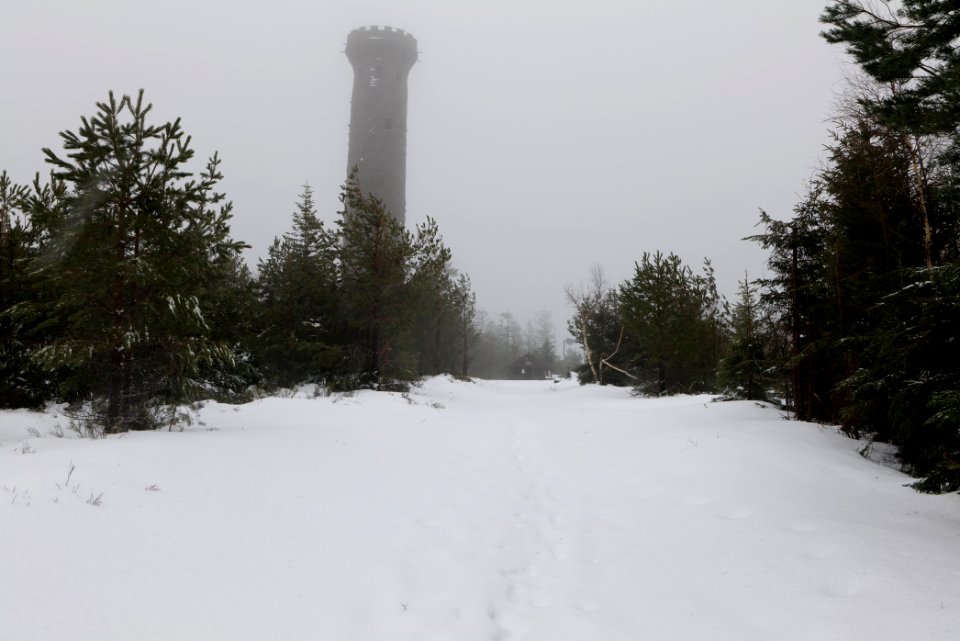 Friedrichsturm Badener Höhe with snow 2020-03-10 05