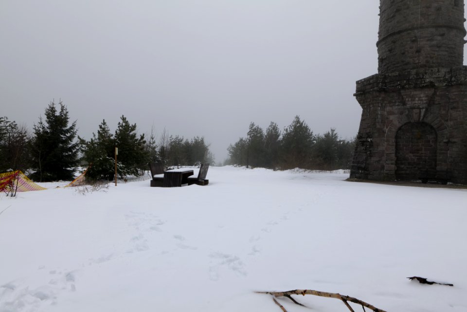 Friedrichsturm Badener Höhe with snow 2020-03-10 09