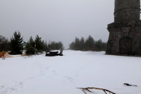 Friedrichsturm Badener Höhe with snow 2020-03-10 09