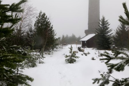 Friedrichsturm Badener Höhe with snow 2020-03-10 12