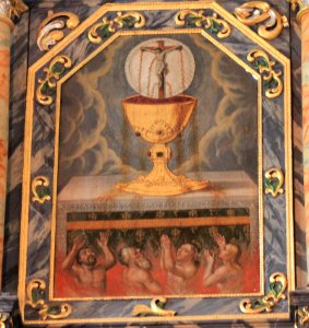 Friesach - Heiligblutkirche - Altar - Aufsazbild