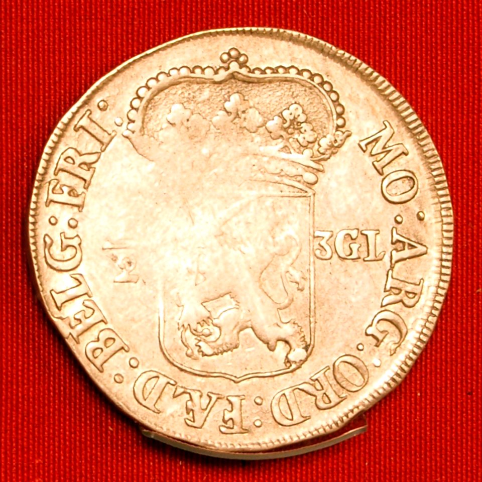 Friesland, zilveren halve driegulden, 1696, Leeuwarden (front)