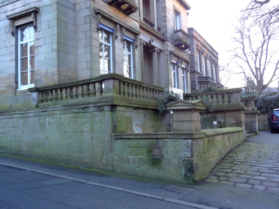 Garden terrace and walls, Hilton Court, Headingley, Leeds