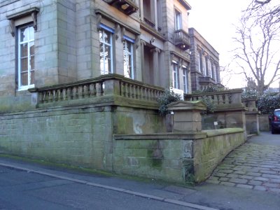 Garden terrace and walls, Hilton Court, Headingley, Leeds