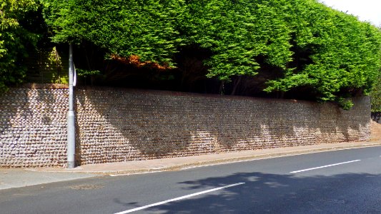 Garden wall to the north east and to the east of The Grange, Bexhill