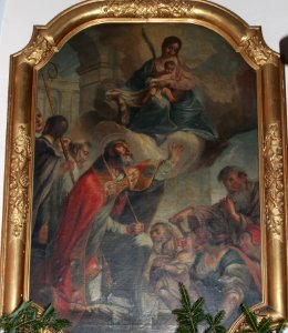 Friesach - Deutschordenskirche - Maria erscheint dem Heiligen Blasius