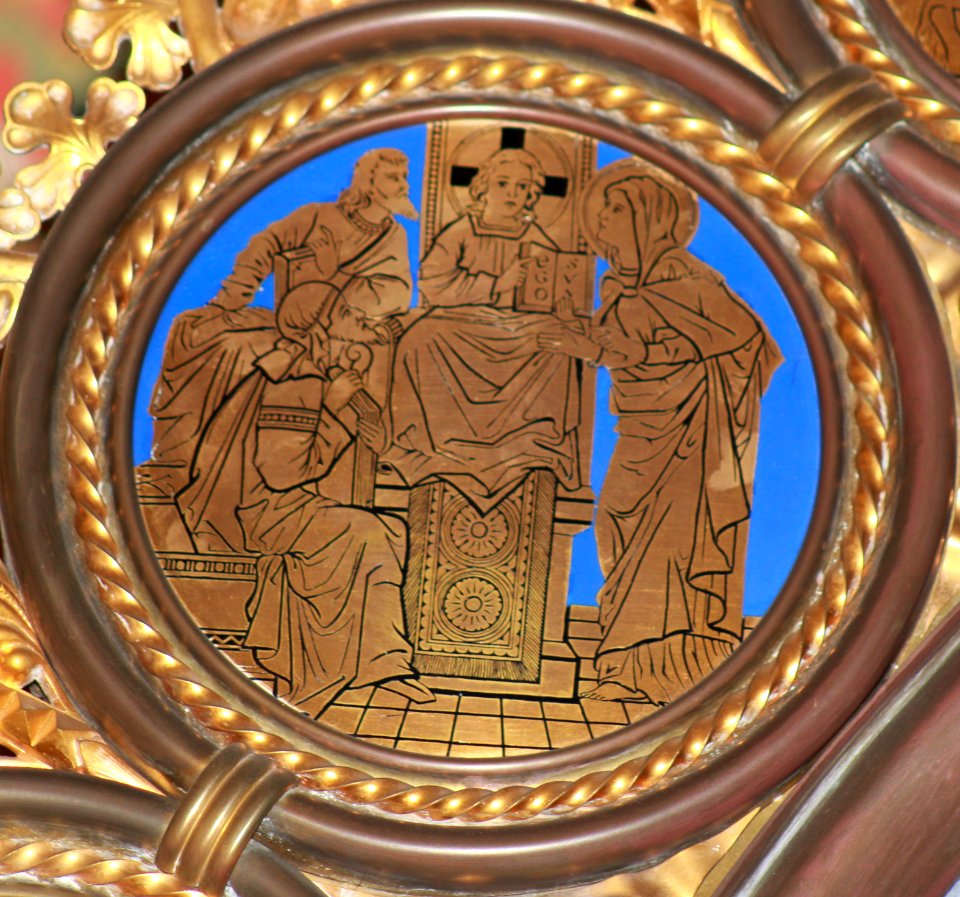 Friesach - Dominikanerkirche - Rosenkranzaltar - Wiederfindung Jesu im Tempel
