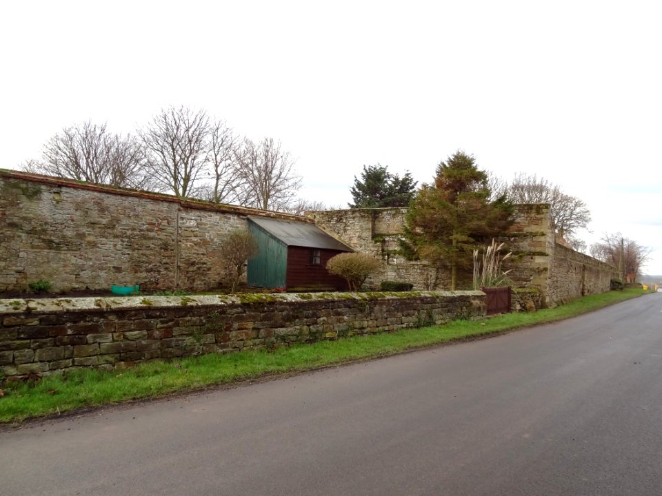 Garden Wall To East Of Hauxley Hall With Attached Summerhouse