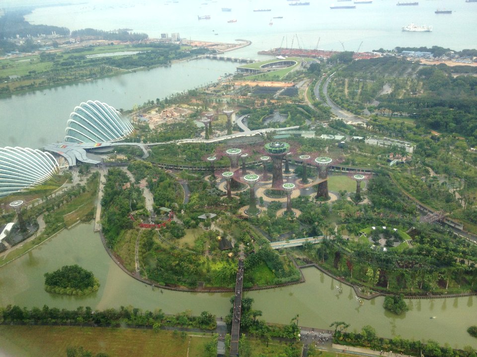 Gardens by the Bay Singapore (aerial view)