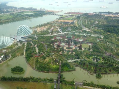 Gardens by the Bay Singapore (aerial view) photo