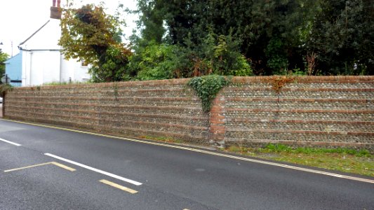 Garden wall to the east of Linkwell, Bexhill