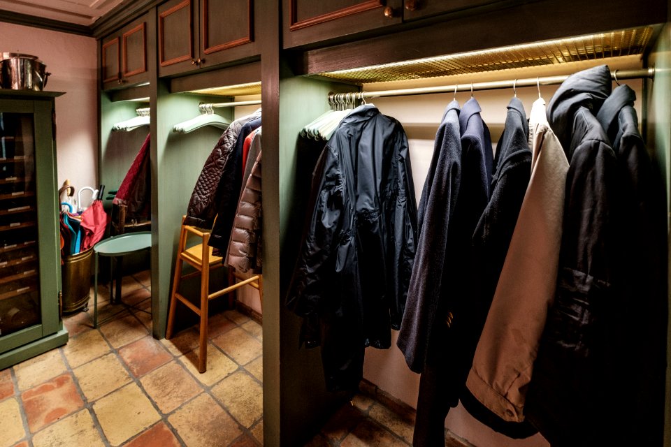 Garderobe des Landhotels Hirsch in Bebenhausen bei Tübingen 2019