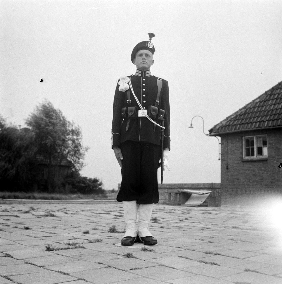 Gardetroepen in gala-uniformen. 1 Jager, Bestanddeelnr 902-9914