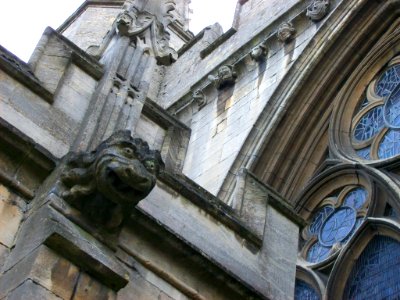 Gargoyle and corbels, St Wulfram, Grantham 1