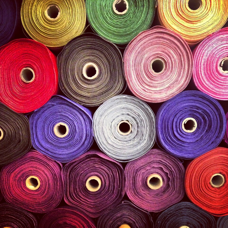 Colours textile colorful