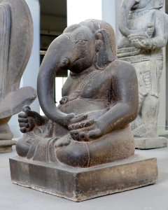 Ganesh, My Son E5, view 2, 7th century, Quang Nam - Museum of Cham Sculpture - Danang, Vietnam - DSC01724 photo