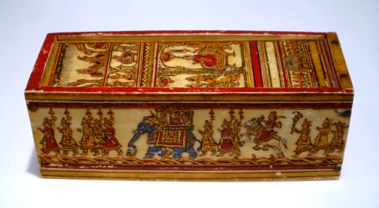 Game counter box, Rajasthan, India, 1800s AD, ivory - Dallas Museum of Art - DSC04966 photo
