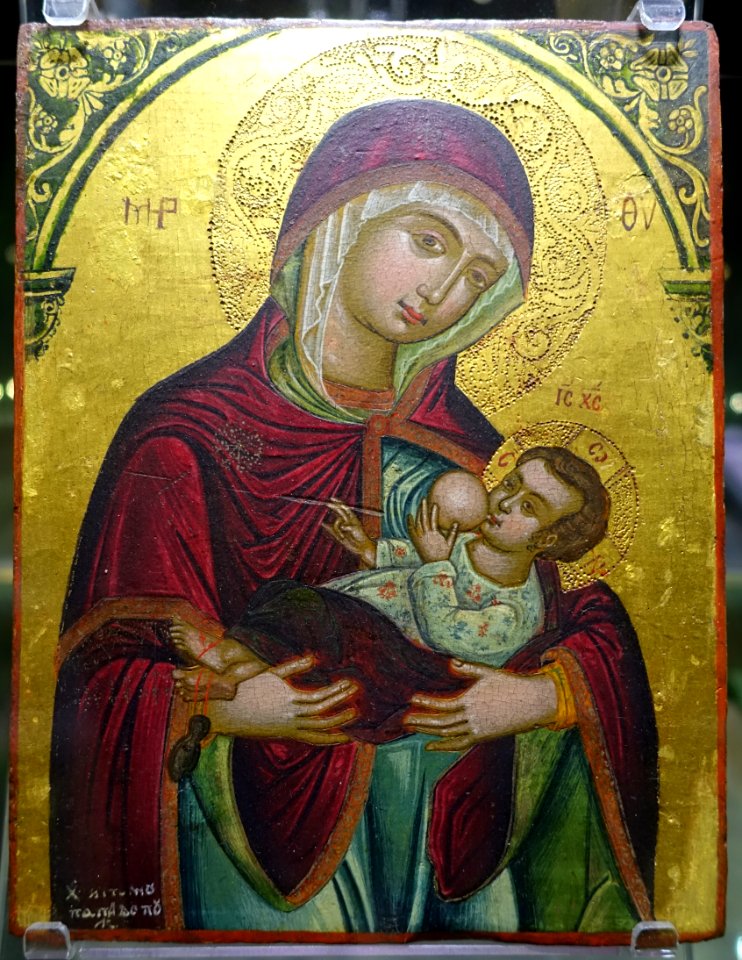 Galaktotrophousa, by Antonio Papadopoulos, Crete, 15th century, inv. 40071 - Pinacoteca Vaticana - Vatican Museums - DSC01247