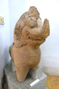 Gaja Simha, Preah Pithu, Cambodia, 10th-11th century AD, sandstone - Museum of Vietnamese History - Ho Chi Minh City - DSC05904
