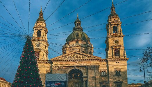 Christmas christmas market christmas market in budapest photo