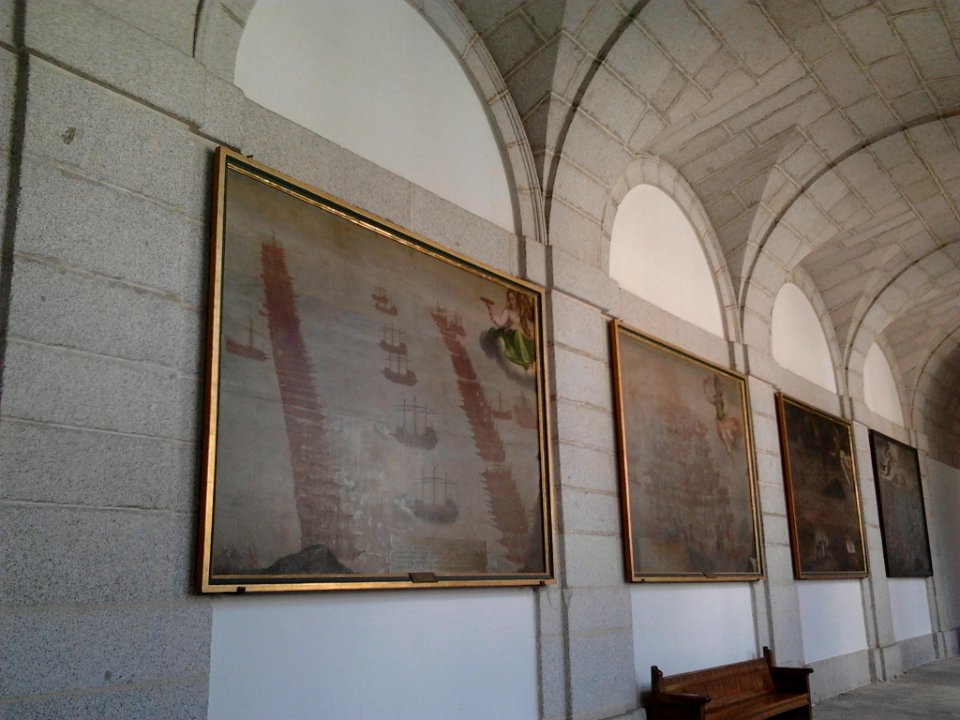 Gallery in the Palace of the Bourbons of the Escorial Monastery