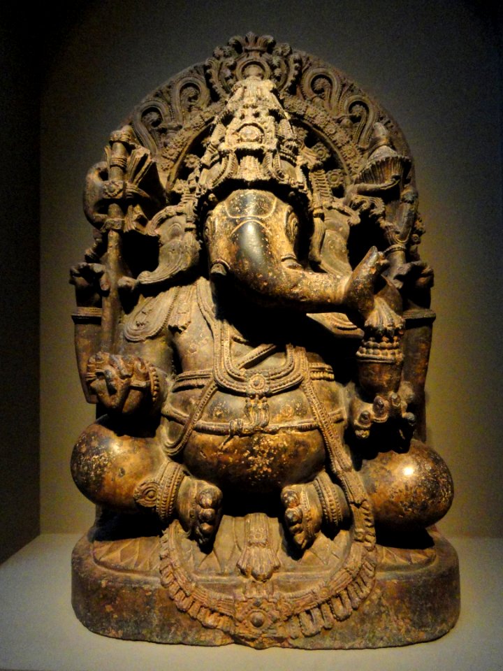 Ganesha, the Elephant God, South India, Mysore region, 13th century AD, chloritic schist - Arthur M. Sackler Gallery - DSC05981