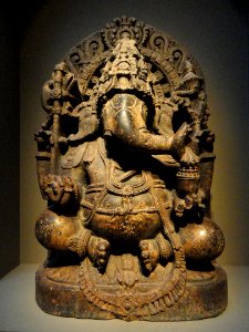 Ganesha, the Elephant God, South India, Mysore region, 13th century AD, chloritic schist - Arthur M. Sackler Gallery - DSC05981