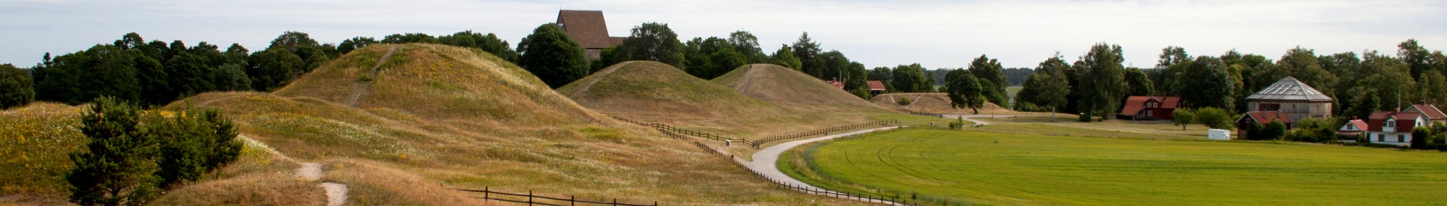 Gamla Uppsala mounds church and museum banner