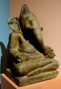 Ganesha, Vietnam, Champa kingdom, 9th-10th century AD, stone - Middlebury College Museum of Art - Middlebury, VT - DSC08236