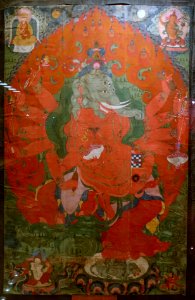 Ganapati (Ganesha), thangka - Sichuan University Museum - Chengdu, China - DSC06191